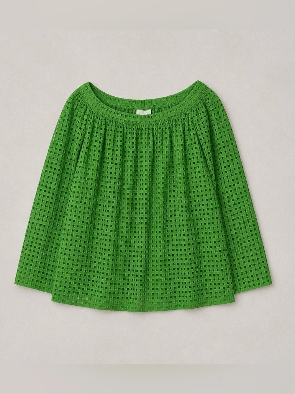 kate spade Bright Green Eyelet Peasant Skirt Midi Y2K